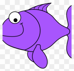 Fish Clipart Purple Fish Clip Art At Clker Vector Clip - Fish Cartoon