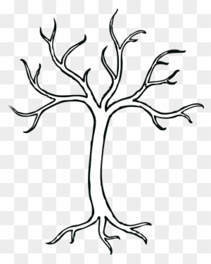 Coloring Pages Of Trees Without Leaves Tree Without - Bare Tree Clip Art