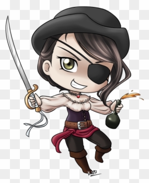 Pirate Mia By Marvelpoison - Chibi Pirate - Free Transparent PNG ...