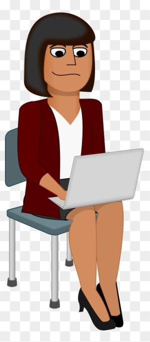 More From My Site - Cartoon Woman At Computer
