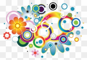 Vector Colorful Flowers - Colorful Floral Design Png