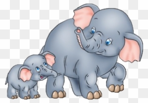 Cute Baby And Momma Elephant Clip Art Mother And Elephant' - Mother And Baby Elephant Clipart