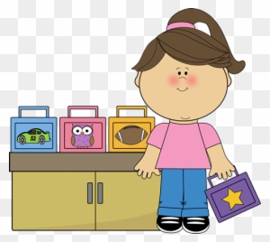 Girl Lunch Box Monitor Clip - Lunch Helper Classroom Job