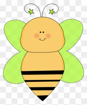 Green Star Happy Cliparts - Bee Cute Clipart