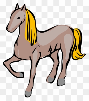 Cartoon Cowboy Horse 18, - Mare Horse Clipart