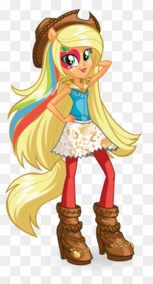 Wearing Horse Riding Kicks And A Cowgirl Hat, Applejack - Apple Jack Equestria Girl