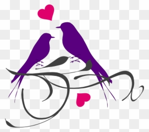 13167 Birds On A Branch Design - Love Bird Silhouette Png