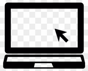 Laptop With Mouse Cursor Vector - Free Laptop Icon