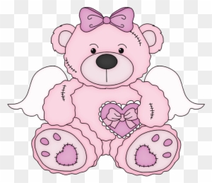 Cute Bear Cute Baby Girl Clip Art Teddy Vector - Pink Teddy Bear Clip Art