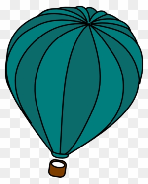 Hot Air Balloon Teal Blue Clip Art - Communication Interne Et Externe