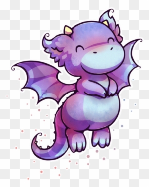 Cute Cartoon Dragons With Big Eyes Download - Drawing