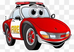 Fire Truck Clipart Race Car - Red Sports Car Cartoon