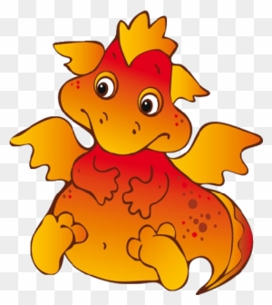 Cute Cartoon Dragons With Flames Clip Art Images Are - Cute Baby Clip Art Clear Background