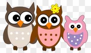 Owl Family - Owl Family On A Tree Clipart