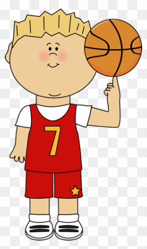 Basketball - Clipart Boy Playing Basketball