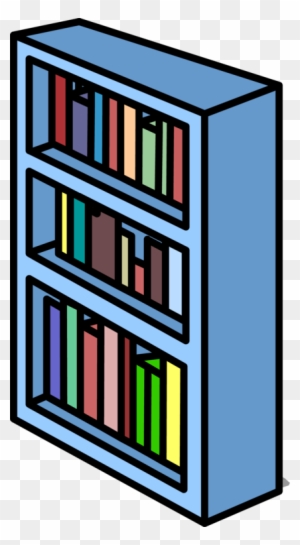 Blue Bookshelf Sprite 007 - Bookshelf Transparent Png