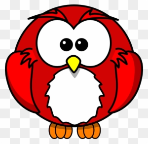 Red Owl Clip Art At Clker - Cartoon Owl Shower Curtain