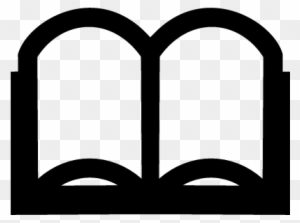Open Book Icon Vector - Library Black Icon Transparent