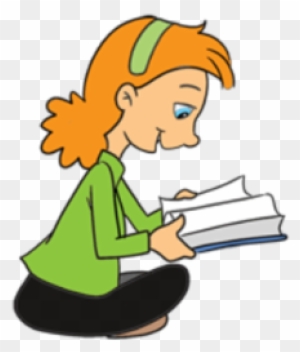 Free Book Exchange Clipart - Girl With A Book Cartoon
