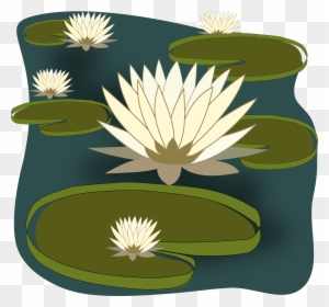 Water Lilies In A Pond Clip Art Free - Clip Art Of Water Lily