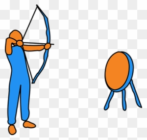 Man Sports Aim Archer Arrow Bow Bullseye F - Clipart Aim