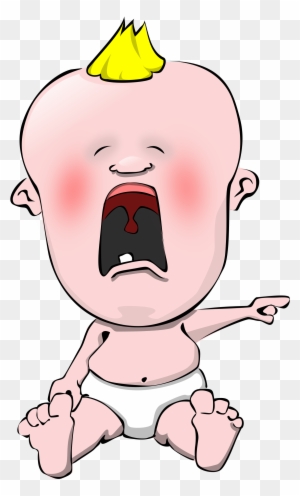 Baby Garland Clipart, Vector Clip Art Online, Royalty - Cartoon Baby Crying Png