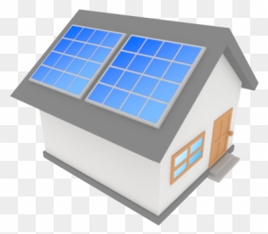 Solar Panel Clipart Free - House With Solar Panel Transparent