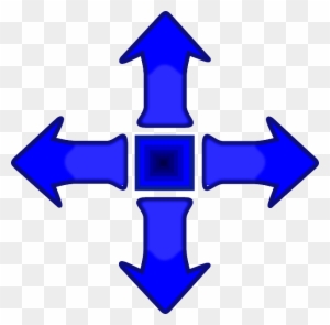 Controller, Blue, Arrow, Buttons, Game, Smooth - Game Controller Arrow