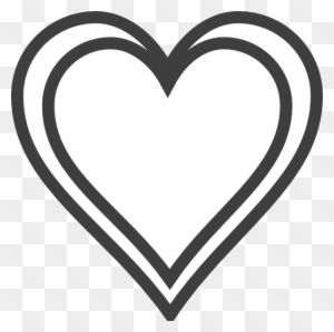 Hd With Hearts In Outline Double Heart Clipart Black - Joined Hearts