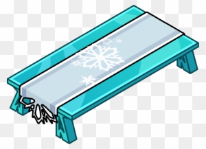 Ice Dining Table - Club Penguin Frozen Items