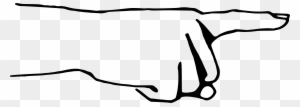 Pointing Hand 2 - Hand Pointing Clipart Black And White