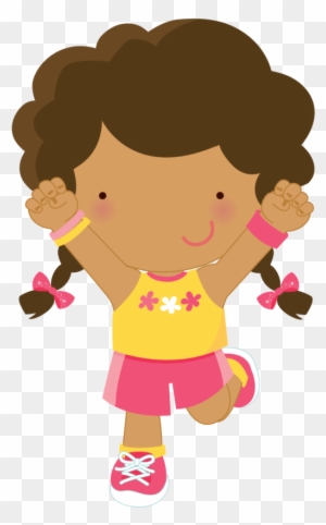 Say Hello Children Clipartgirl Clipartrunning - Minus Clipart Running Girl