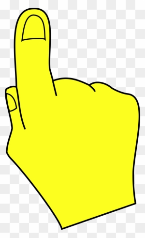 Onlinelabels Clip Art - Yellow Hand Pointing Up