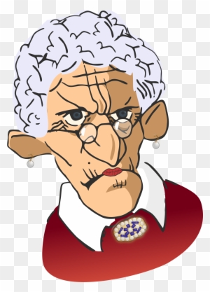 Old Lady Clip Art - Grumpy Old Woman Clipart