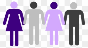 Men Women Holding Hands Clip Art - Gender Neutral Bathroom Symbol