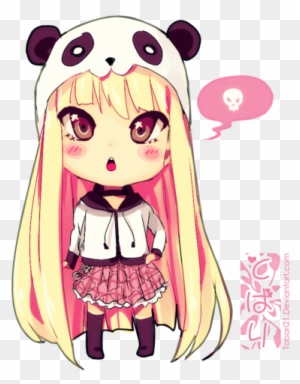 Sweet Chibi Panda Girl By Aoitorix - Anime Chibi Girl Panda