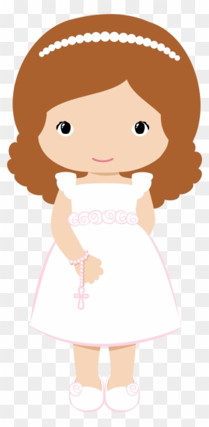 Girls In Their First Communion Clip Art - Clipart First Communion Girl