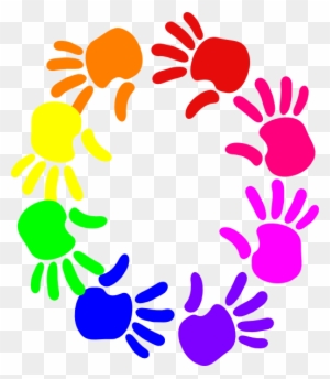 Circle Of Hands Clip Art At Clker - Colorful Circle Of Hands