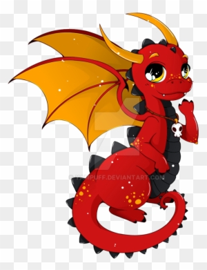 Chibi Dragon Commission By Yampuff - Chibi Dragon Breathing Fire