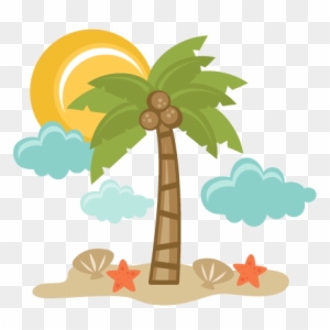 Beach Scene Svg Files For Scrapbooking Palm Tree Svg - Miss Kate Cuttables Beach