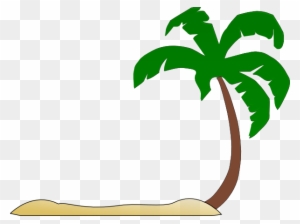 Beach - Palm Tree Beach Clip Art