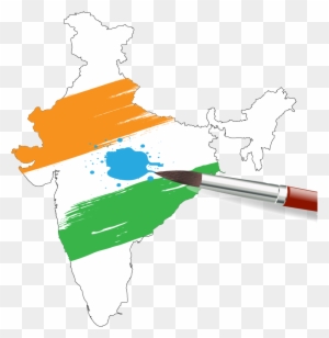 India Map Painting Clip Art - Map Of India