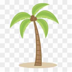 Beach Clipart Transparent Pencil And In Color Beach - Palm Tree No Background