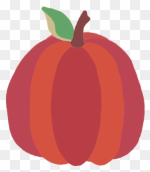 Round Red Color Block Designer Harvest Pumpkin Halloween - Illustration