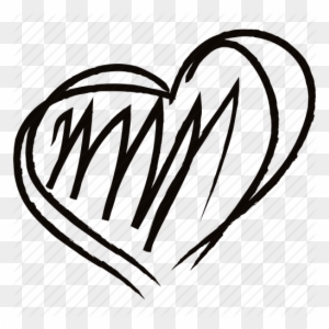 Drawing, Drawn, Hand, Heart, Like, Love Icon Icon Search - Hand Drawn Heart Png
