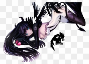 Anime Demon Girl With Scythe Angelic Demonic Academy - Black Hair Anime Devil Girl