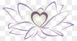 Clip Art - Lotus Flower With Heart