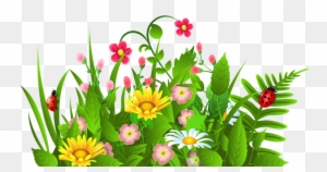 Best Free Flower Garden Clip Art Cdr Vector Images - Spring Flowers Clip Art