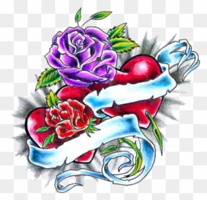 18 Best Heart Tattoo Drawings Images On Pinterest - Heart And Rose Tattoo