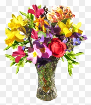 Easy Drawings Of Flowers 24, - Flower Vase With Flowers Photography Png